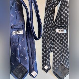 Star Wars Necktie Bundle Allover Prints of Lightsabers and Darth Vader 58” x 3”